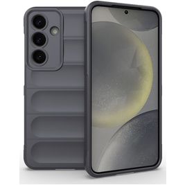 Mobigear Bumpy Samsung Galaxy S25 Hoesje Flexibel TPU Backcover - Grijs