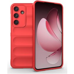 Mobigear Bumpy Samsung Galaxy S25 FE Hoesje Flexibel TPU Backcover - Rood