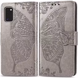 Mobigear Butterfly Samsung Galaxy A41 Hoesje Bookcase Portemonnee - Grijs