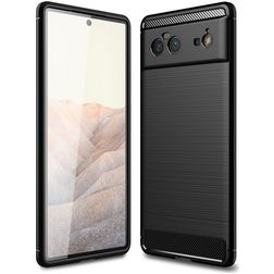 Mobigear Brushed Slim Google Pixel 6 Hoesje Flexibel TPU Backcover - Zwart