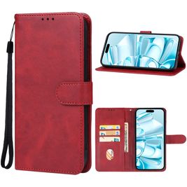 Mobigear Wallet iPhone 16 Hoesje Bookcase Portemonnee - Rood
