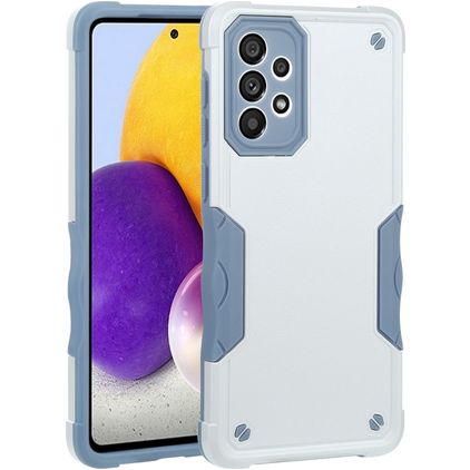 Mobigear Non-slip Armor Samsung Galaxy A73 Hoesje Hardcase Backcover Shockproof - Wit