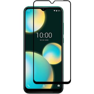 Mobigear Premium Wiko View 4 Lite Glazen Screenprotector - Case Friendly - Zwart