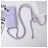 Mobigear Lanyard Card iPhone 15 Plus Siliconen Hoesje met koord en Pasjeshouder - Paars