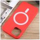 Mobigear Rubber Touch iPhone 15 Siliconen MagSafe Hoesje Backcover - Rood