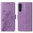 Mobigear Flowers Samsung Galaxy A17 Hoesje Bookcase Portemonnee - Paars