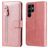 Mobigear Zipper Samsung Galaxy S23 Ultra Hoesje Bookcase Portemonnee - Roségoud