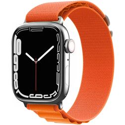 Mobigear Alpine Nylon Apple Watch Bandje Gespsluiting - 42/41/40/38 mm - Oranje