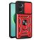 Mobigear Armor Ring Cam Slide Xiaomi Redmi 10 5G Hoesje Hardcase Backcover Shockproof met Ringhouder en Camera Slider - Rood