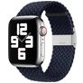 Mobigear Braided Nylon Apple Watch Bandje Klemsluiting - 42/41/40/38 mm - Charcoal