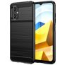 Mobigear Brushed Slim POCO M5 Hoesje Flexibel TPU Backcover - Zwart