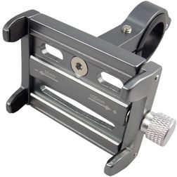 Mobigear Alu Bracket Telefoonhouder Fiets / Motor Fietsstuur Bevestiging Klem Universeel - Grijs