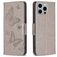 Mobigear Butterfly iPhone 15 Pro Max Hoesje Bookcase Portemonnee - Grijs