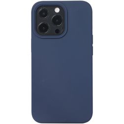 Mobigear Rubber Touch iPhone 14 Pro Siliconen Hoesje Backcover - Marineblauw