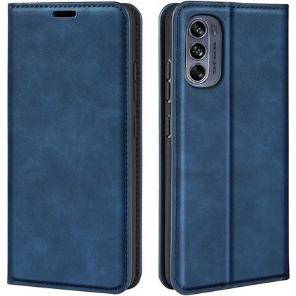 Mobigear Retro Slim Motorola Moto G62 Hoesje Bookcase Portemonnee - Blauw