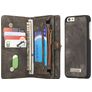 Caseme 008 iPhone 6 Hoesje Uitneembare 2in1 Bookcase Portemonnee - Zwart
