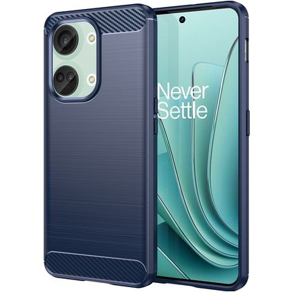 Mobigear Brushed OnePlus Nord 3 Hoesje Flexibel TPU Backcover - Blauw