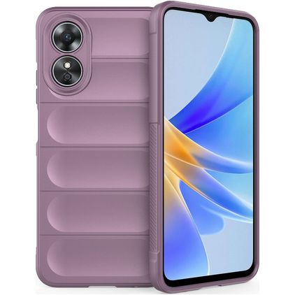 Mobigear Bumpy OPPO A17 Hoesje Flexibel TPU Backcover - Paars