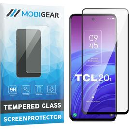 Mobigear Premium TCL 20 5G Glazen Screenprotector - Case Friendly - Zwart