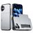 Mobigear Card iPhone 18 Hoesje Hardcase Backcover Shockproof met Pasjeshouder - Grijs