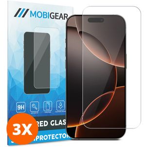 Mobigear iPhone 16 Pro Max Glazen Screenprotector - Case Friendly (3-Pack)