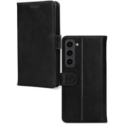 Mobilize Wallet Samsung Galaxy S23 Hoesje Echt Leer Bookcase Portemonnee - Zwart