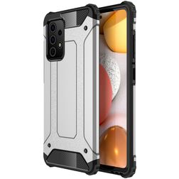 Mobigear Outdoor Samsung Galaxy A52 Hoesje Hardcase Backcover Shockproof - Zilver