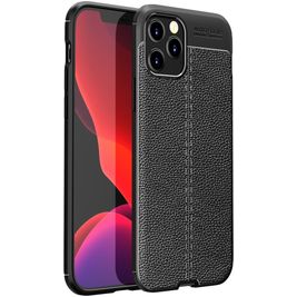 Mobigear Luxury iPhone 12 Pro Max Hoesje Flexibel TPU Backcover - Zwart