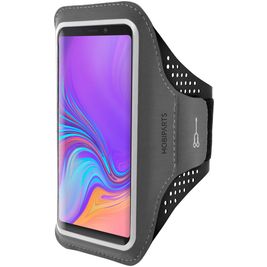 Mobiparts Comfort Fit Telefoonhouder Hardlopen Samsung Galaxy A9 (2018) Sport Hoesje Neopreen Sportarmband - Zwart