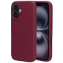 Mobiparts iPhone 16 Siliconen Hoesje Backcover - Plum Red