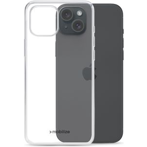 Mobilize Gelly Doorzichtig iPhone 15 Plus Hoesje Flexibel TPU Backcover - Transparant