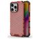 Mobigear Honeycomb iPhone 16 Pro Max Hoesje Hardcase Backcover Shockproof - Rood