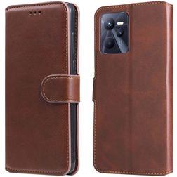 Mobigear Wallet Realme C35 Hoesje Bookcase Portemonnee - Bruin