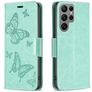 Mobigear Butterfly Samsung Galaxy S24 Ultra Hoesje Bookcase Portemonnee - Groen