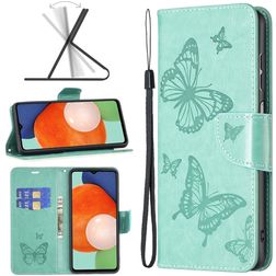 Mobigear Butterfly Samsung Galaxy A13 4G Hoesje Bookcase Portemonnee - Turquoise