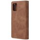 Mobigear Zipper Samsung Galaxy A71 Hoesje Bookcase Portemonnee - Bruin