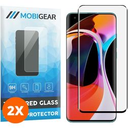 Mobigear Premium Xiaomi Mi 10 Glazen Screenprotector - Case Friendly - Zwart (2-Pack)