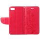 Mobigear Flowers iPhone SE (2020) Hoesje Bookcase Portemonnee - Magenta