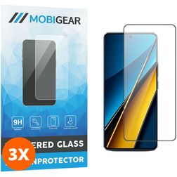 Mobigear Premium POCO X6 Glazen Screenprotector - Case Friendly - Zwart (3-Pack)