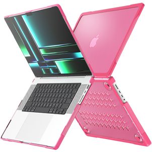 Mobigear Shockproof Pro MacBook Pro 14 Inch (2021-2026) Hoes Hardshell Laptopcover MacBook Case - Roze - Model A2442 / A2779 / A2918 / A2992 / A3401 / A3112 / A3434 / A3427 / A3426