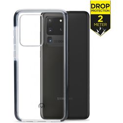 Mobilize Shatterproof Samsung Galaxy S20 Ultra Hoesje Hardcase Backcover Shockproof - Transparant / Zwart