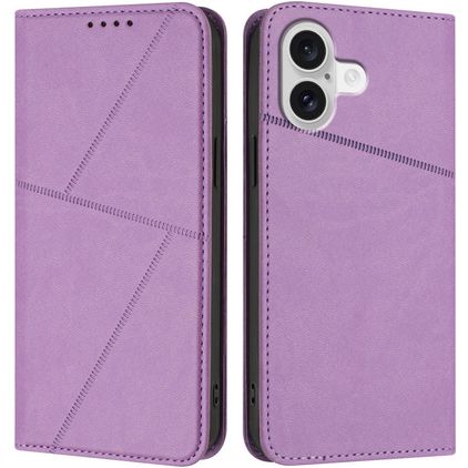 Mobigear Frosted Flip iPhone 17 Hoesje Bookcase Portemonnee - Paars