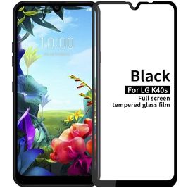 Mobigear Premium LG K40s Glazen Screenprotector - Case Friendly - Zwart