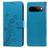 Mobigear Flowers Google Pixel 11 Pro XL Hoesje Bookcase Portemonnee - Blauw