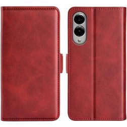 Mobigear Slim Magnet Samsung Galaxy S25 Edge Hoesje Bookcase Portemonnee - Rood
