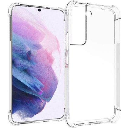 Mobigear Cushion Doorzichtig Samsung Galaxy S22 Hoesje Flexibel TPU Backcover Shockproof - Transparant