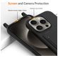 Mobigear Lanyard Card iPhone 16 Pro Siliconen Hoesje met koord en Pasjeshouder - Zwart