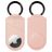 Valenta Snap Apple AirTag Hoesje Echt Leer Sleutelhanger - Roze