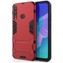 Mobigear Armor Stand Huawei P40 Lite E Hoesje Hardcase Backcover Shockproof met Standaard - Rood