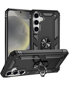 Mobigear Armor ring Samsung Galaxy S25 Hoesje Hardcase Backcover Shockproof met Ringhouder - Zwart